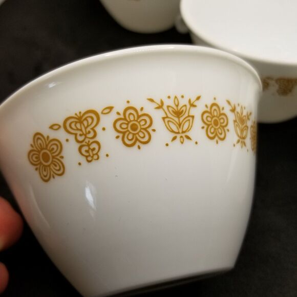 Corelle butterfly gold hook handle cups set of 6 vintage - Picture 6 of 8